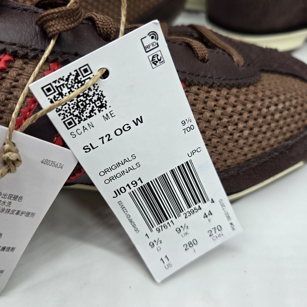 New adidas SL 72 OG Shadow Brown Collegiate Red Women's Shoes Size 11 - Picture 8 of 8